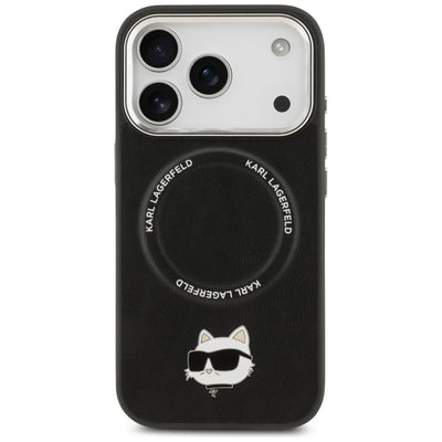 Karl Lagerfeld Choupette Pin MagSafe Case for iPhone 17 Pro - Black