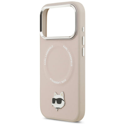 Karl Lagerfeld Choupette Pin MagSafe Case for iPhone 17 Pro Max - Pink