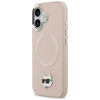Karl Lagerfeld Choupette Pin MagSafe Case for iPhone 17 - Pink