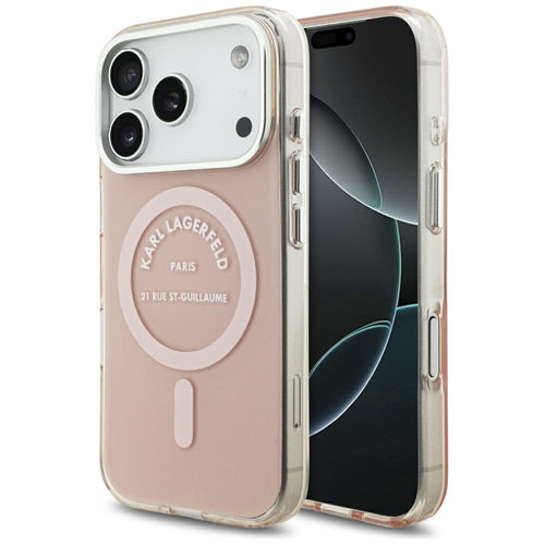 Karl Lagerfeld IML Karl RSG Logo MagSafe Case for iPhone 17 Pro - Pink