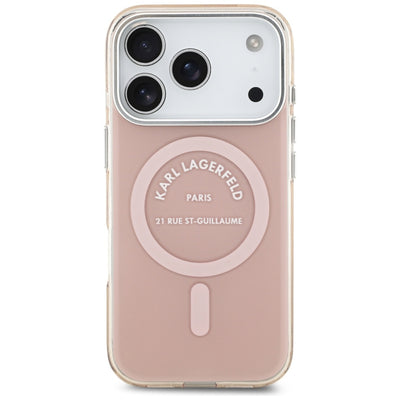Karl Lagerfeld IML Karl RSG Logo MagSafe Case for iPhone 17 Pro - Pink