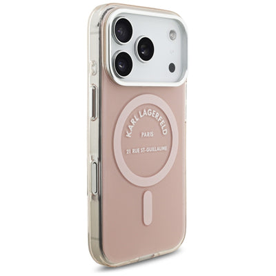 Karl Lagerfeld IML Karl RSG Logo MagSafe Case for iPhone 17 Pro - Pink