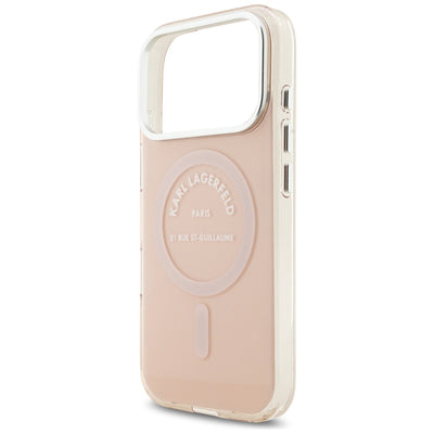 Karl Lagerfeld IML Karl RSG Logo MagSafe Case for iPhone 17 Pro - Pink