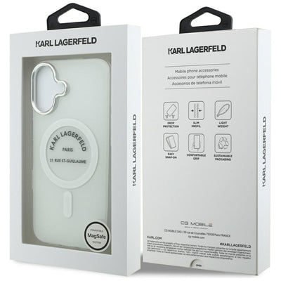 Karl Lagerfeld IML Karl RSG Logo MagSafe Case for iPhone 17 - Transparent
