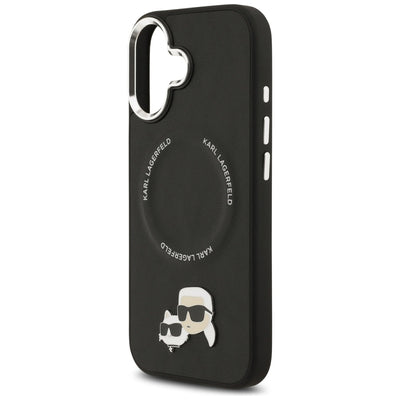 Karl Lagerfeld Karl &amp; Choupette Pins MagSafe Case for iPhone 17 - Black