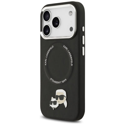 Karl Lagerfeld Karl &amp; Choupette Pins MagSafe Case for iPhone 17 Pro - Black