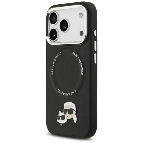 Karl Lagerfeld Karl &amp; Choupette Pins MagSafe Case for iPhone 17 Pro - Black