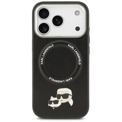 Karl Lagerfeld Karl &amp; Choupette Pins MagSafe Case for iPhone 17 Pro - Black