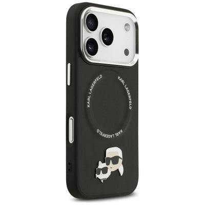 Karl Lagerfeld Karl &amp; Choupette Pins MagSafe Case for iPhone 17 Pro - Black