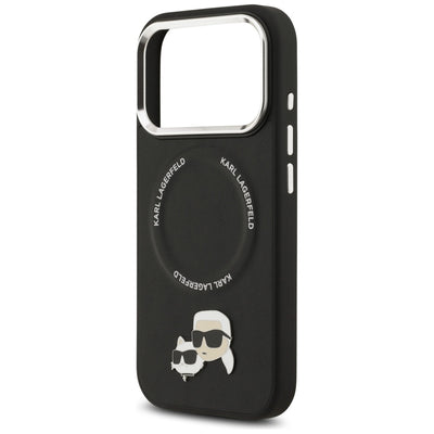 Karl Lagerfeld Karl &amp; Choupette Pins MagSafe Case for iPhone 17 Pro - Black