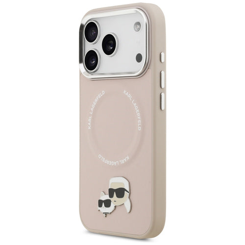 Karl Lagerfeld Karl &amp; Choupette Pins MagSafe Case for iPhone 17 Pro - Pink