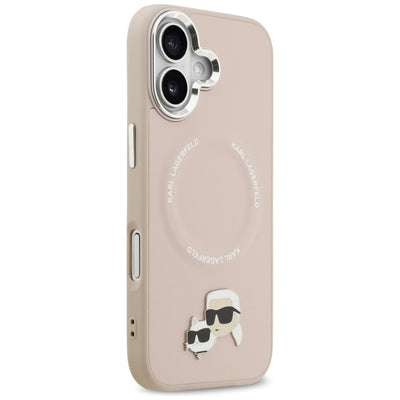 Karl Lagerfeld Karl &amp; Choupette Pins MagSafe Case for iPhone 17 Pink