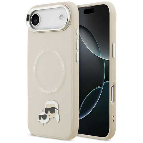 Karl Lagerfeld Karl &amp; Choupette Pins MagSafe Case for iPhone Air - Beige