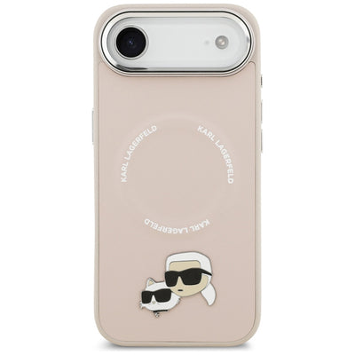 Karl Lagerfeld Karl &amp; Choupette Pins MagSafe Case for iPhone Air Pink