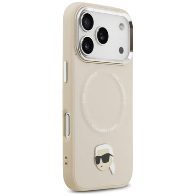 Karl Lagerfeld Karl Pin MagSafe Case for iPhone 17 Pro - Beige