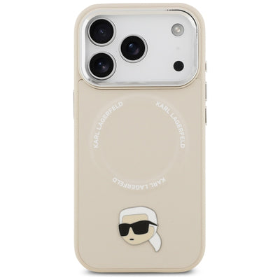 Karl Lagerfeld Karl Pin MagSafe Case for iPhone 17 Pro Max - Beige