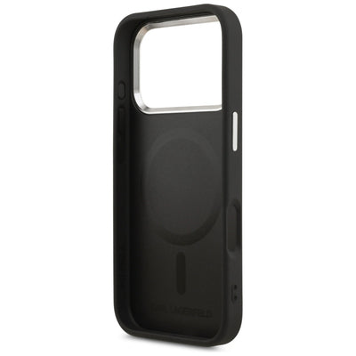 Karl Lagerfeld Point &amp; Metal Logo MagSafe Case for iPhone 17 Pro - Black