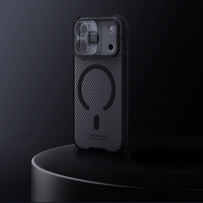 CamShield Pro Magnetic Case IP17 Pro Transparent black — Nillkin