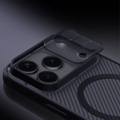 CamShield Pro Magnetic Case IP17 Pro Transparent black — Nillkin