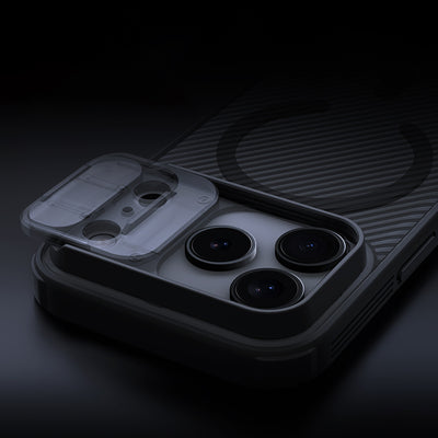 CamShield Pro Magnetic Case IP17 Pro Max Transparent black — Nillkin