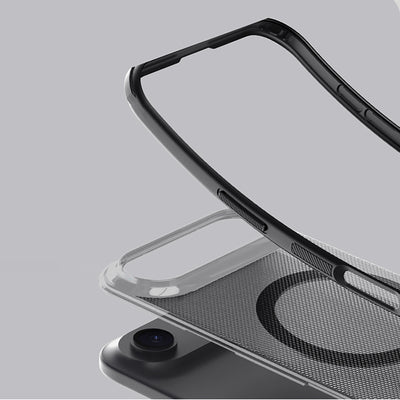 Super Frosted Shield Pro Magnetic Case IP17 Air Transparent black — Nillkin