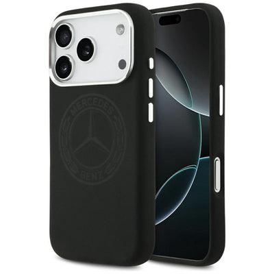 Mercedes Silicone Vintage Logo MagSafe Case for iPhone 17 Pro - Black