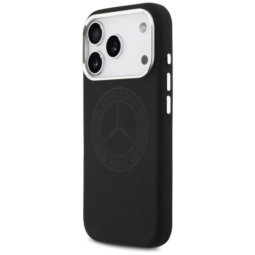 Mercedes Silicone Vintage Logo MagSafe Case for iPhone 17 Pro - Black