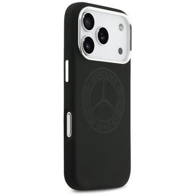 Mercedes Silicone Vintage Logo MagSafe Case for iPhone 17 Pro - Black