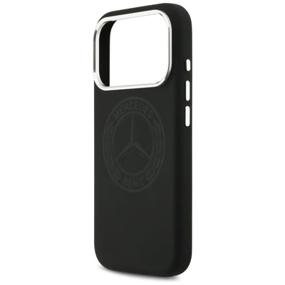 Mercedes Silicone Vintage Logo MagSafe Case for iPhone 17 Pro - Black