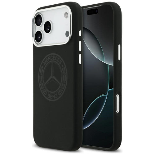 Mercedes Silicone Vintage Logo MagSafe Case for iPhone 17 Pro Max - Black