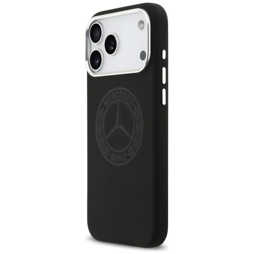 Mercedes Silicone Vintage Logo MagSafe Case for iPhone 17 Pro Max - Black