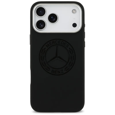 Mercedes Silicone Vintage Logo MagSafe Case for iPhone 17 Pro Max - Black