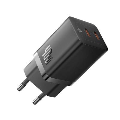 Baseus GaN5 Pro 40W 2xUSB-C Wall Charger - Black