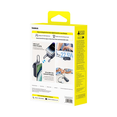 Baseus EnerFill FC21 Qpow 3 Ultra 20000mAh 22.5W Powerbank with Display and Cable Included - Black