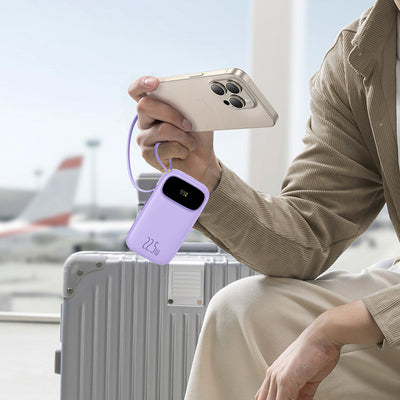 Baseus EnerFill FC21 Qpow 3 Ultra 20000mAh 22.5W Powerbank with Digital Display and Cable Included - Purple