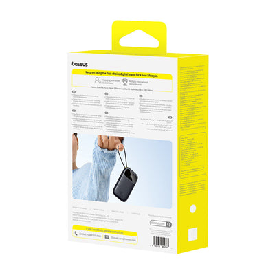 Baseus EnerFill FC31 20000mAh 45W Power Bank with Display with USB-C and Lightning Cables - Black