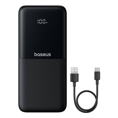 Baseus Lipow 10000mAh 22.5W Powerbank with Dual Built-in Cable with Display (with additional black Baseus Simple USB-A - USB-