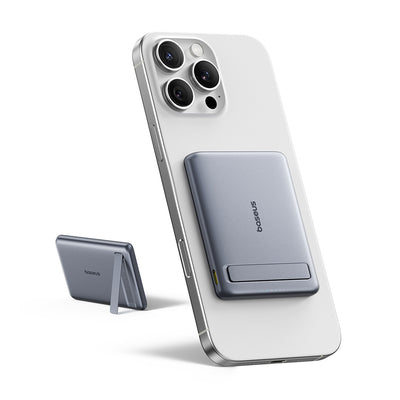 Baseus PicoGo AM31 Qi2 5000mAh 20W Ultra-Thin MagSafe Compatible Power Bank with Stand and Baseus Simple USB-C 20cm Braided C