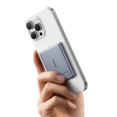 Baseus PicoGo AM31 Qi2 5000mAh 20W Ultra-Thin MagSafe Compatible Power Bank with Stand and Baseus Simple USB-C 20cm Braided C