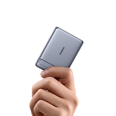 Baseus PicoGo AM31 Qi2 5000mAh 20W Ultra-Thin MagSafe Compatible Power Bank with Stand and Baseus Simple USB-C 20cm Braided C