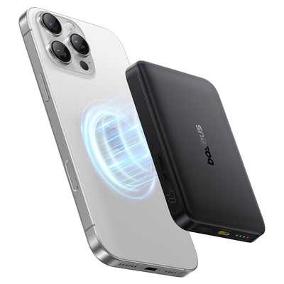 Baseus EnerFill FM12 10000mAh 22.5W Qi2 Power Bank MagSafe Compatible with Baseus Simple USB-C 20V/3A 30cm Cable - Black