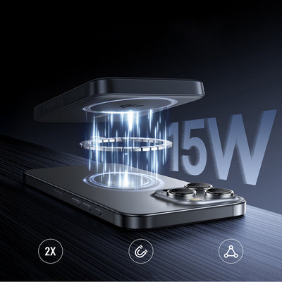 Baseus EnerFill FM12 10000mAh 22.5W Qi2 Power Bank MagSafe Compatible with Baseus Simple USB-C 20V/3A 30cm Cable - Black