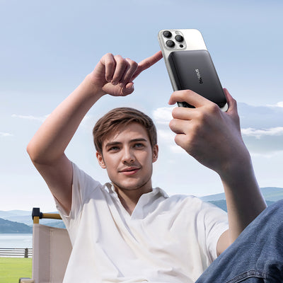 Baseus EnerFill FM12 10000mAh 22.5W Qi2 Power Bank MagSafe Compatible with Baseus Simple USB-C 20V/3A 30cm Cable - Black