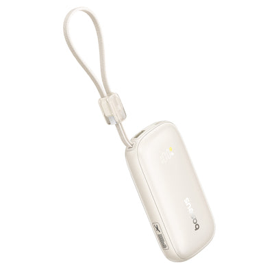 Baseus EnerFill FC21 Qpow 3 Ultra 10000mAh 22.5W Powerbank with attached cable lanyard - beige