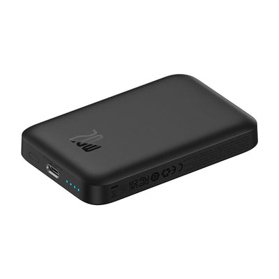 Baseus Magnetic Mini Air 6000mAh 20W Powerbank with Inductive Charging and Baseus Simple USB-C Cable (20V/3A) 30cm - Black