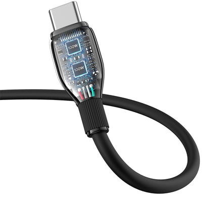 Baseus Pudding Series 100W USB-A - USB-C Cable 2m - Black