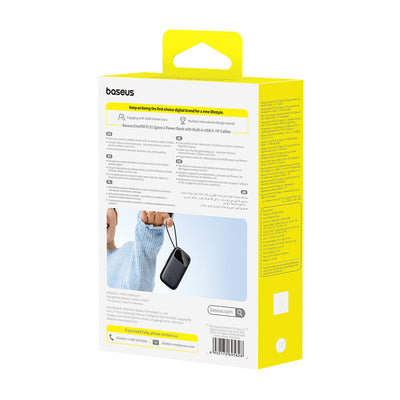 Baseus EnerFill FC31 10000mAh 45W Power Bank with USB-C and Lightning Cables - Black