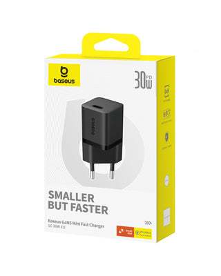 Baseus GaN5 30W USB-C EU Wall Charger - Black