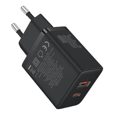 Baseus Cube Pro 30W USB-C USB-A Wall Charger - Black