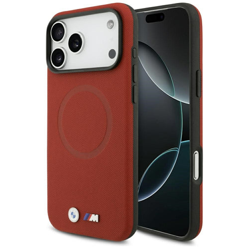 BMW M FW Metal Logo MagSafe Case for iPhone 17 Pro Max - Red